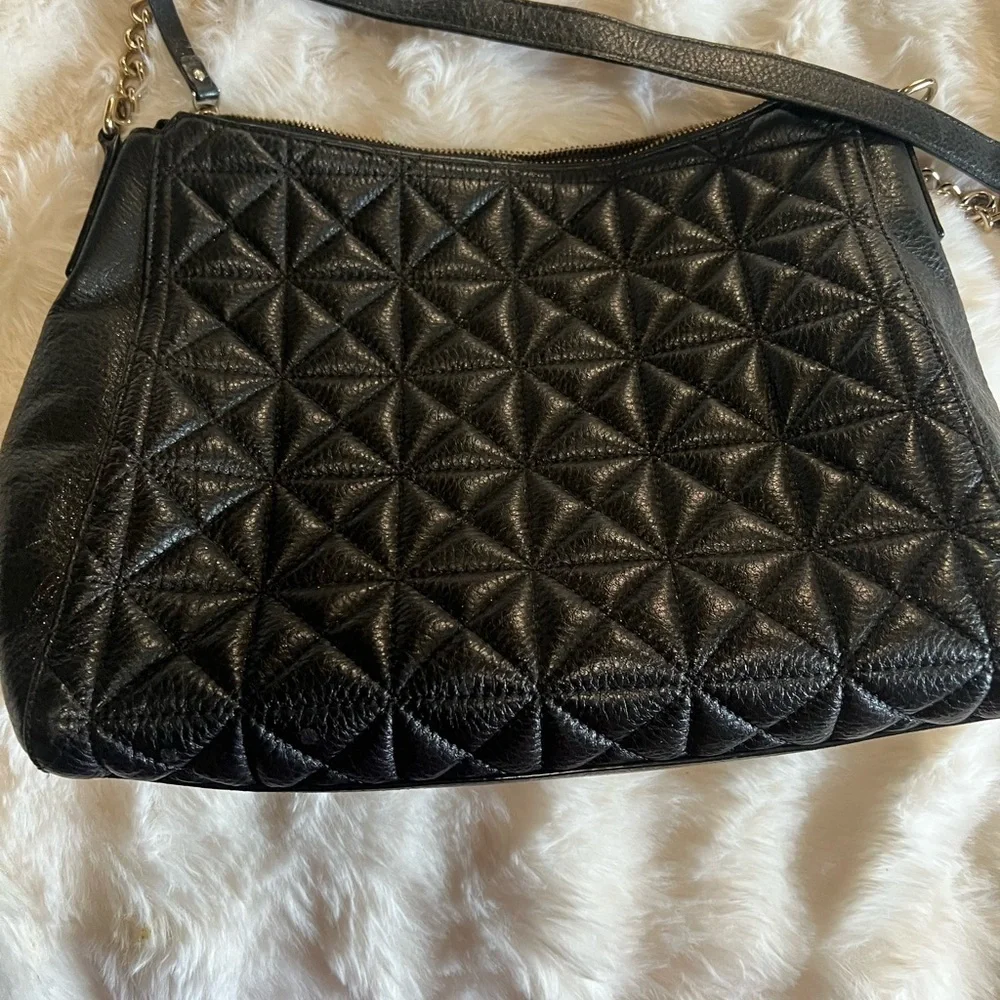 Kate Spade Black Quilted Leather Shoulder Bag